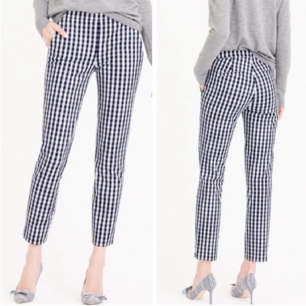 JCrew NWOT gingham Martie pants size 6